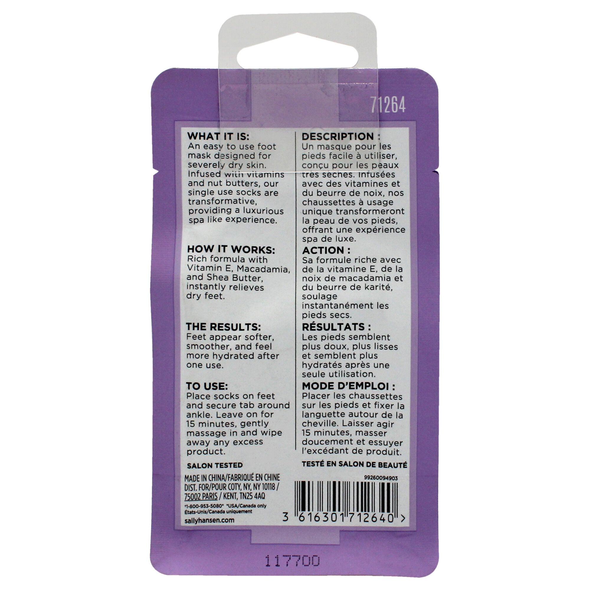 Spa Collection Hydrating Foot Mask by Sally Hansen for Women - 2 Pc Mask, See Description, alternate image number 1