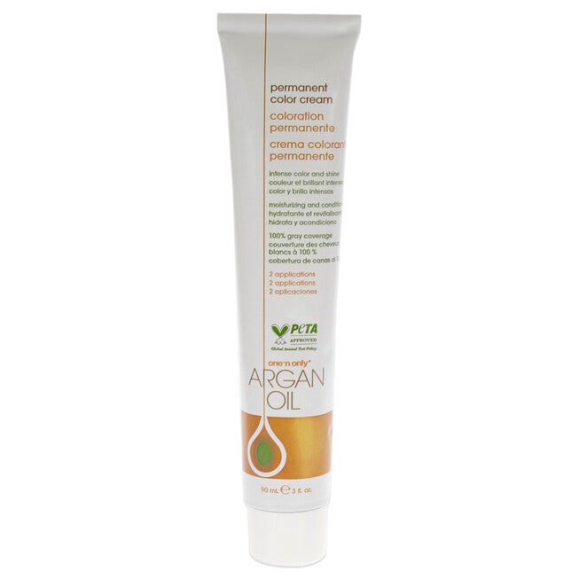 Argan Oil Permanent Color Cream - 4CH Medium Chocolate Brown by One n Only for Unisex - 3 oz Hair Color, NA, alternate image number null
