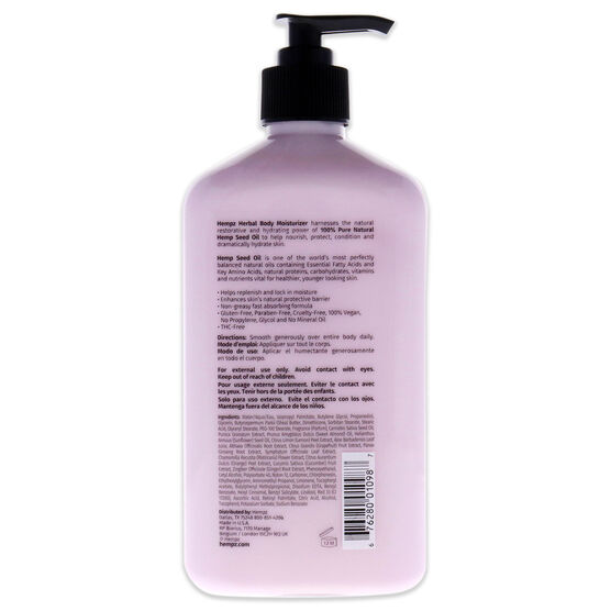 Pomegranate Herbal Body Moisturizer by Hempz for Unisex - 17 oz Lotion, , alternate image number null