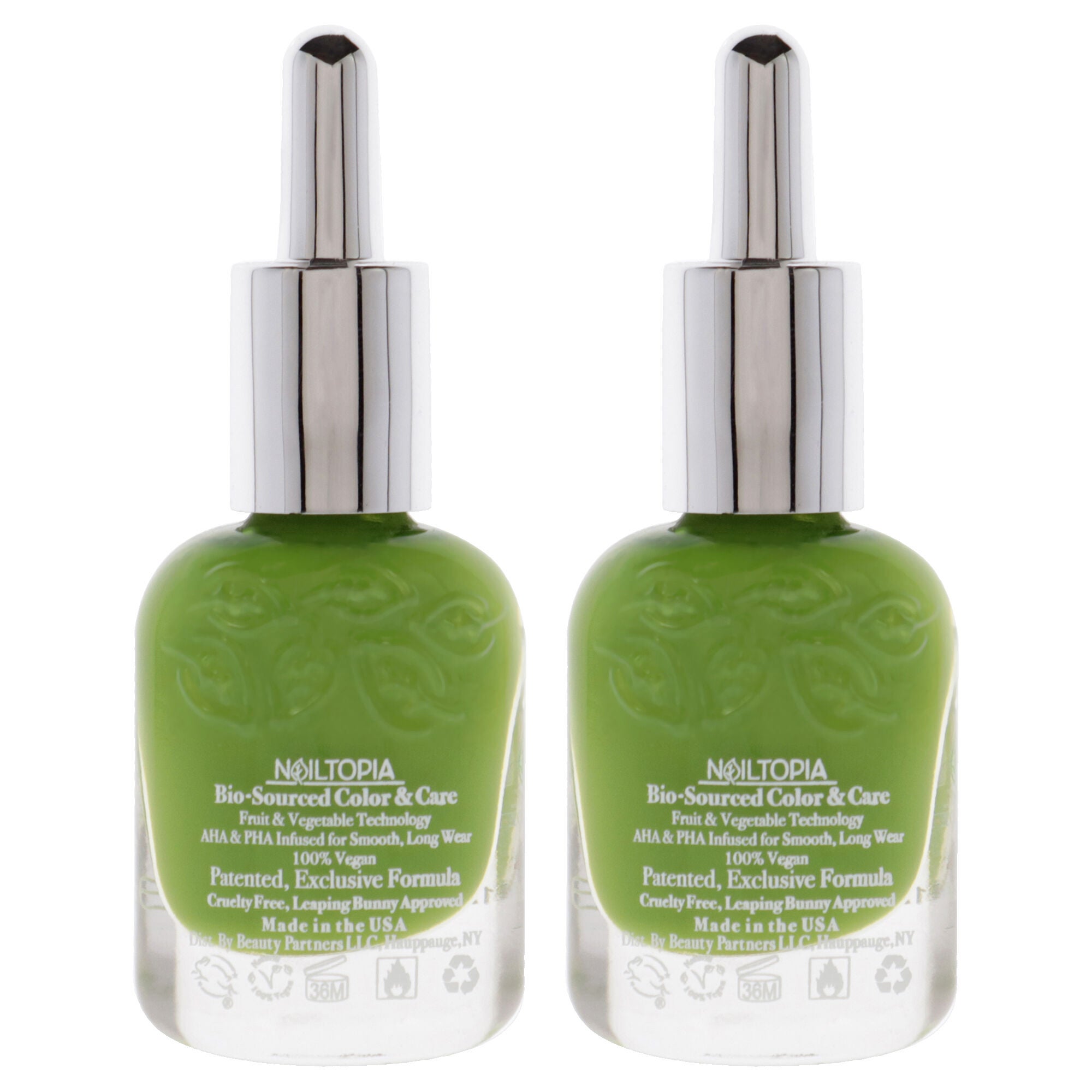 Bio-Sourced Chip Free Nail Lacquer - Green Goddess by Nailtopia for Women - 0.41 oz Nail Polish - Pack of 2, See Description, alternate image number 1