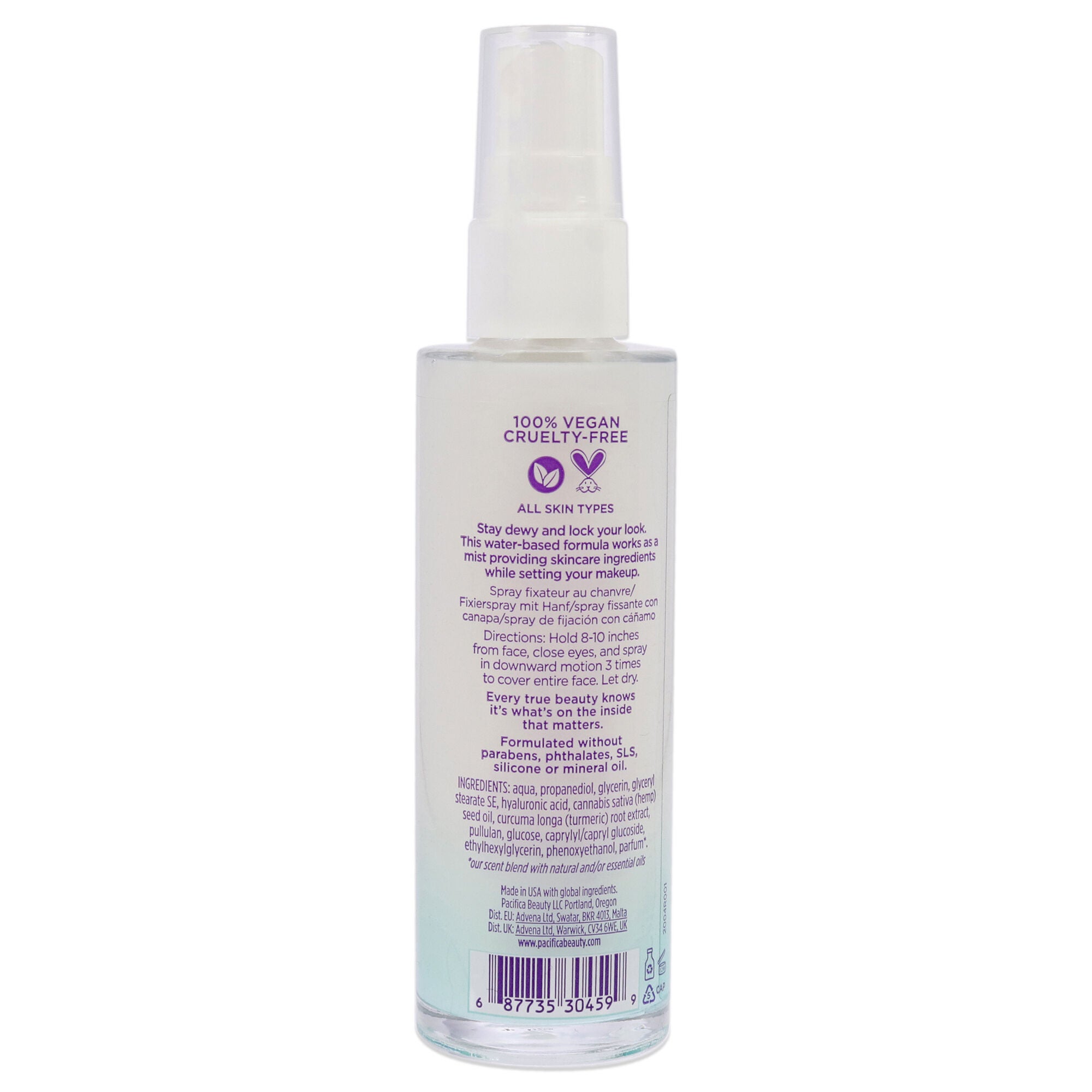 Hemp Dew Setting Mist by Pacifica for Unisex - 2 oz Face Mist, See Description, alternate image number 1