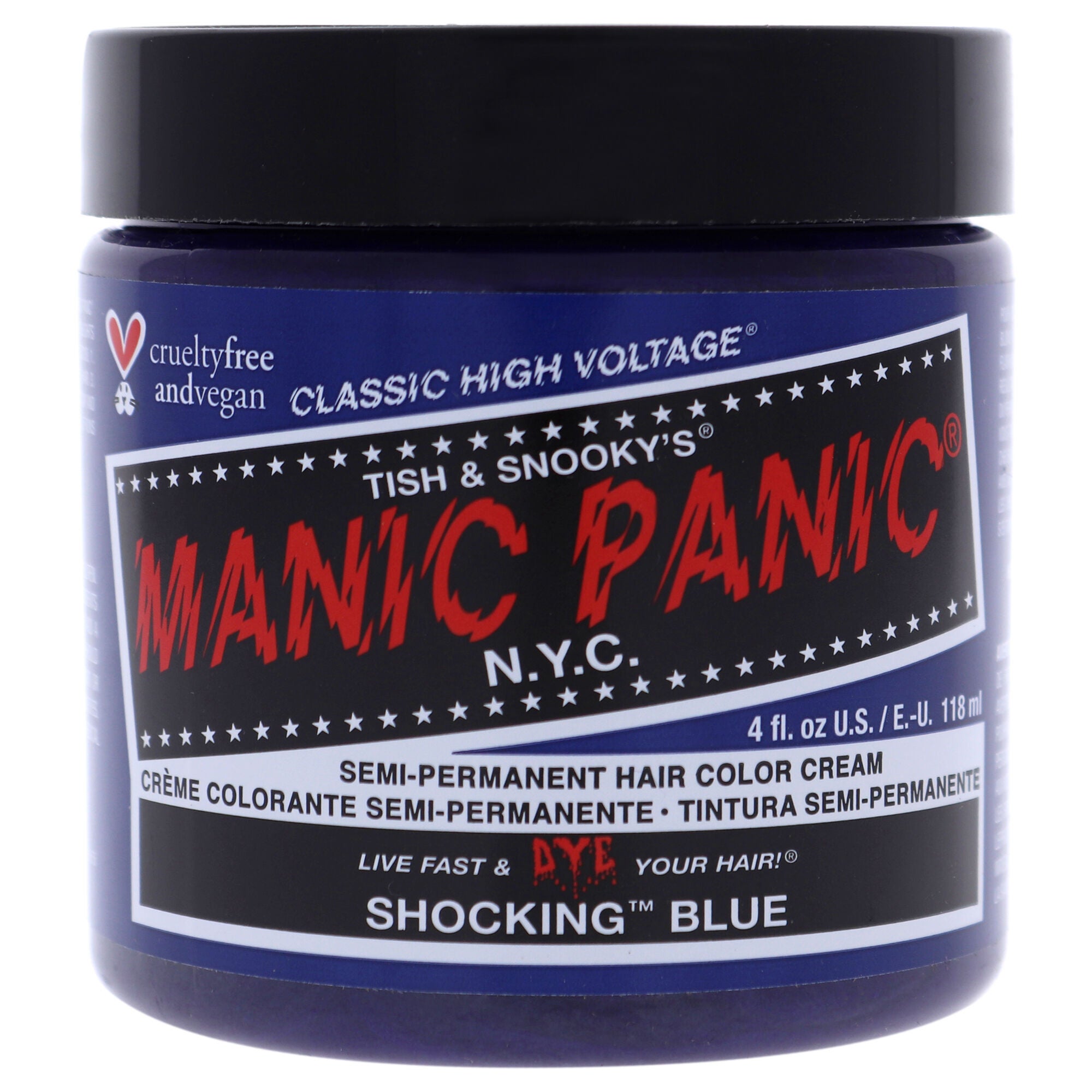 Classic High Voltage Hair Color - Shocking Blue by Manic Panic for Unisex - 4 oz Hair Color, See Description, hi-res image number 0
