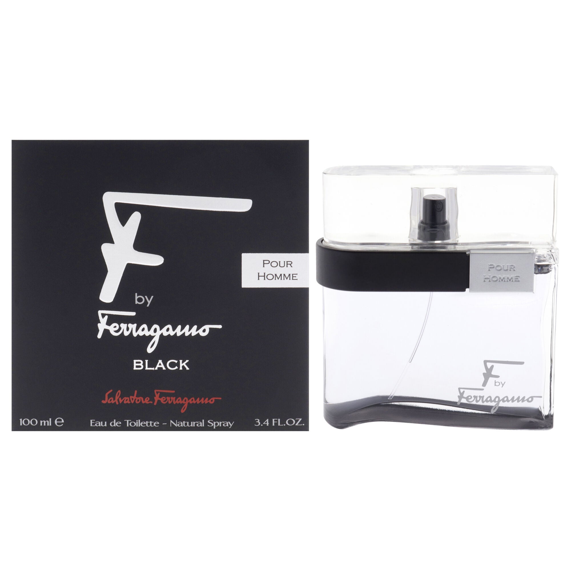 F Black by Salvatore Ferragamo for Men - 3.4 oz EDT Spray, See Description, hi-res image number 0
