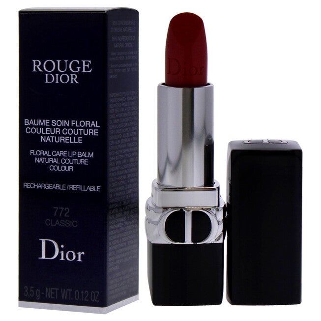 Rouge Dior Floral Care Lip Balm Satin - 772 Classic by Christian Dior for Women - 0.12 oz Lip Balm (Refillable), NA, alternate image number null