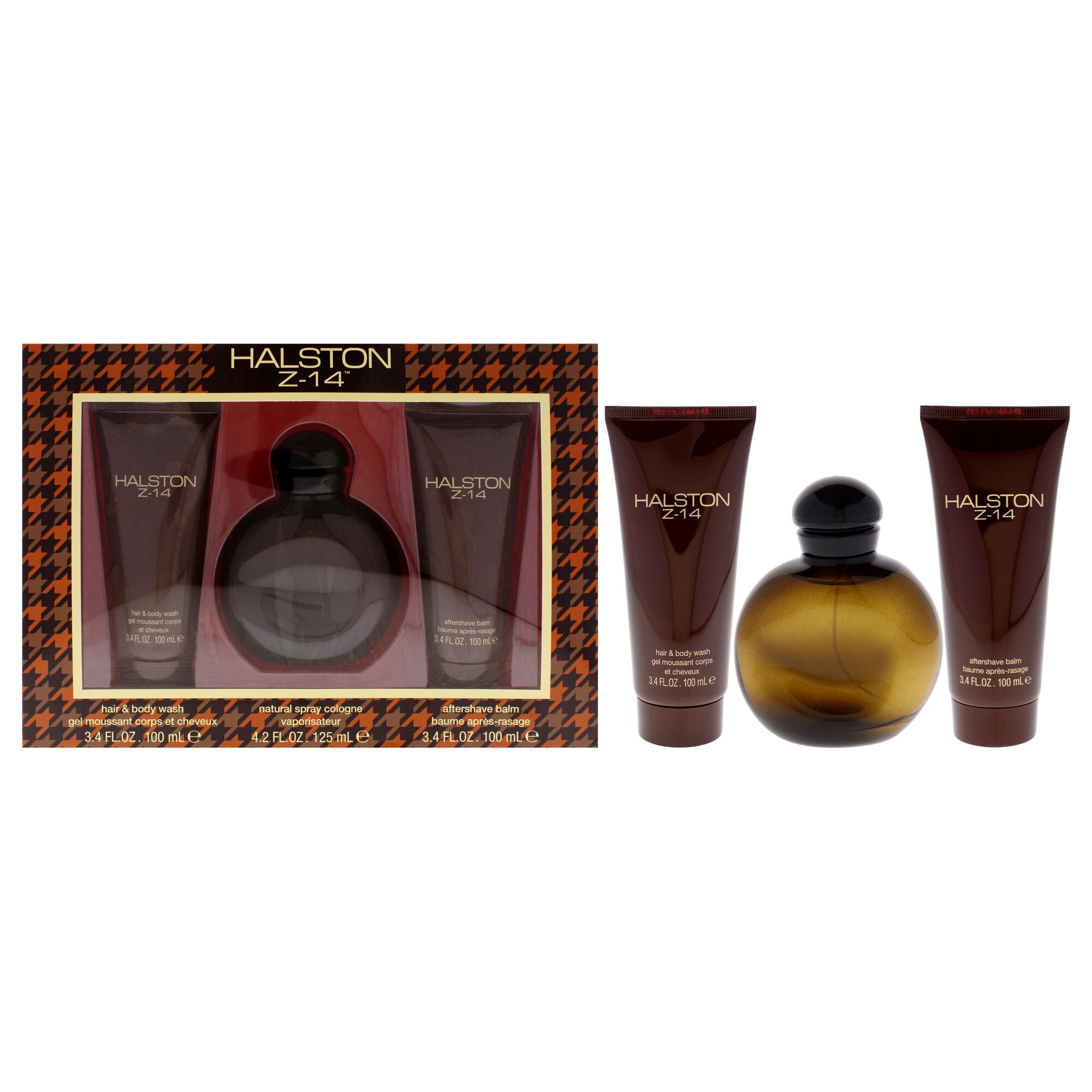 Halston Z-14 by Halston for Men - 2 Pc Gift Set 4.2oz Cologne Spray, 3.4oz After Shave Balm, 3.4oz Hair and Body Wash, See Description, hi-res image number 0