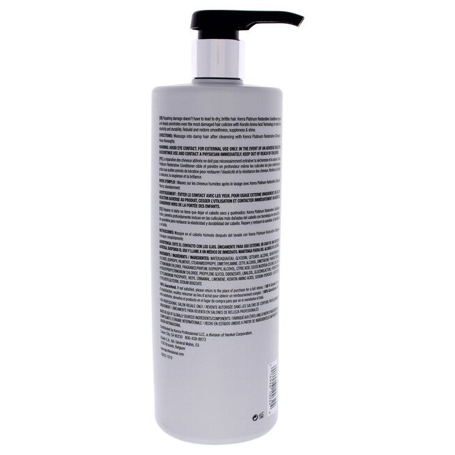 Platinum Restorative Conditioner by Kenra for Unisex - 31.5 oz Conditioner, See Description, alternate image number 2