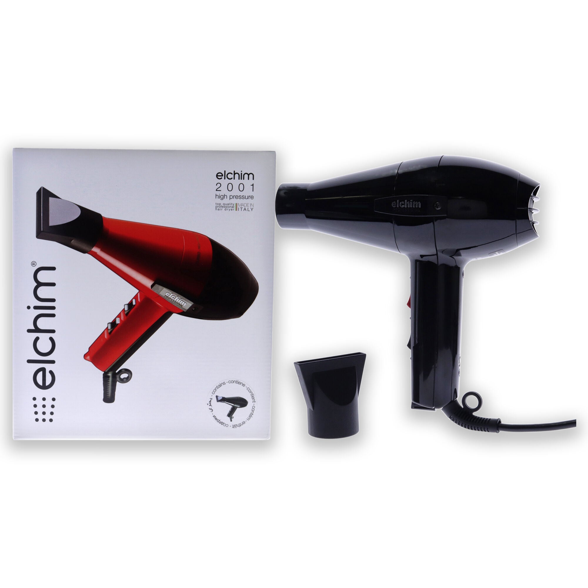 2001 High Pressure Hair Dryer - Black by Elchim for Unisex - 1 Pc Hair Dryer, See Description, hi-res image number 0