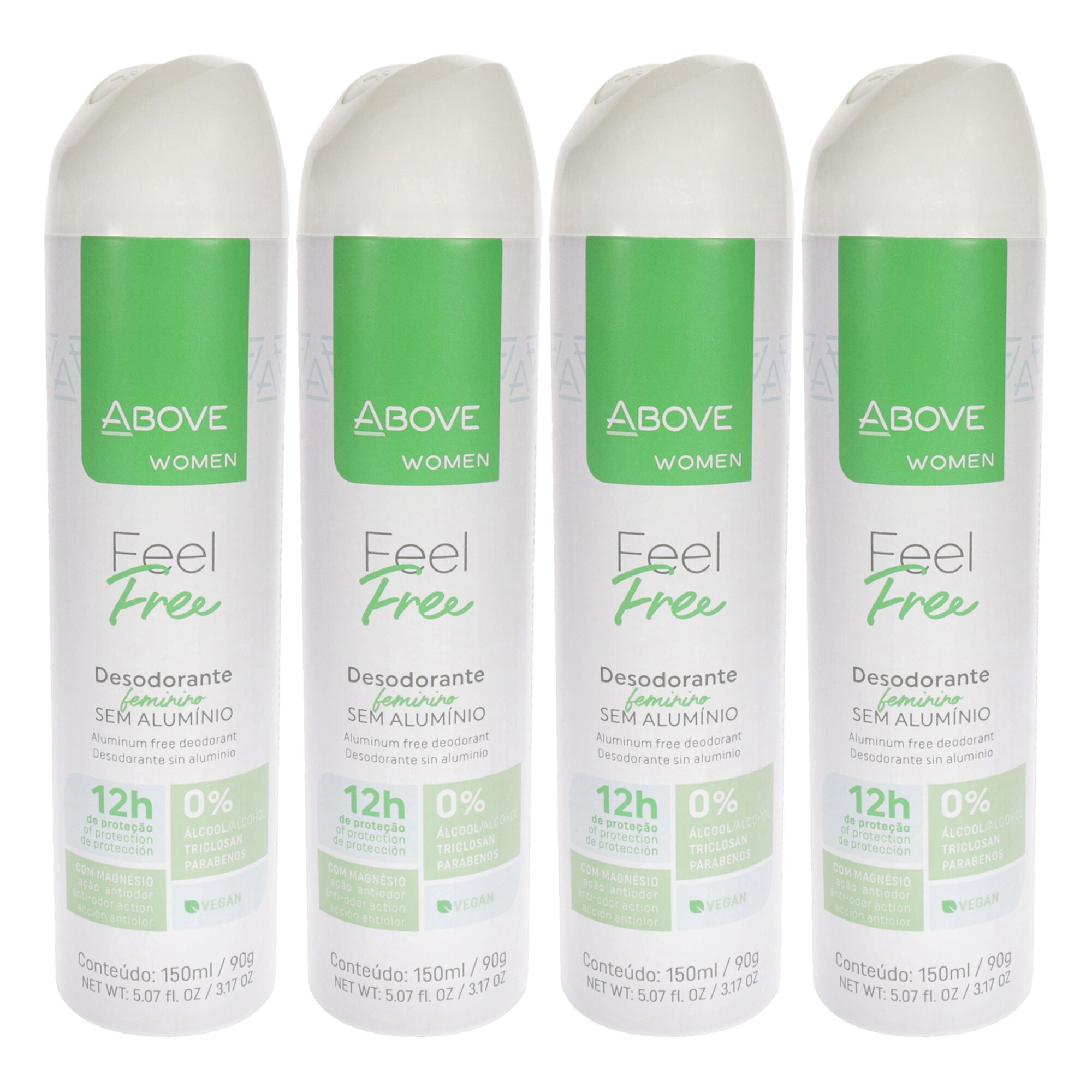 12 Hours Feel Free Deodorant by Above for Women - 3.17 oz Deodorant Spray - Pack of 4, See Description, hi-res image number 0