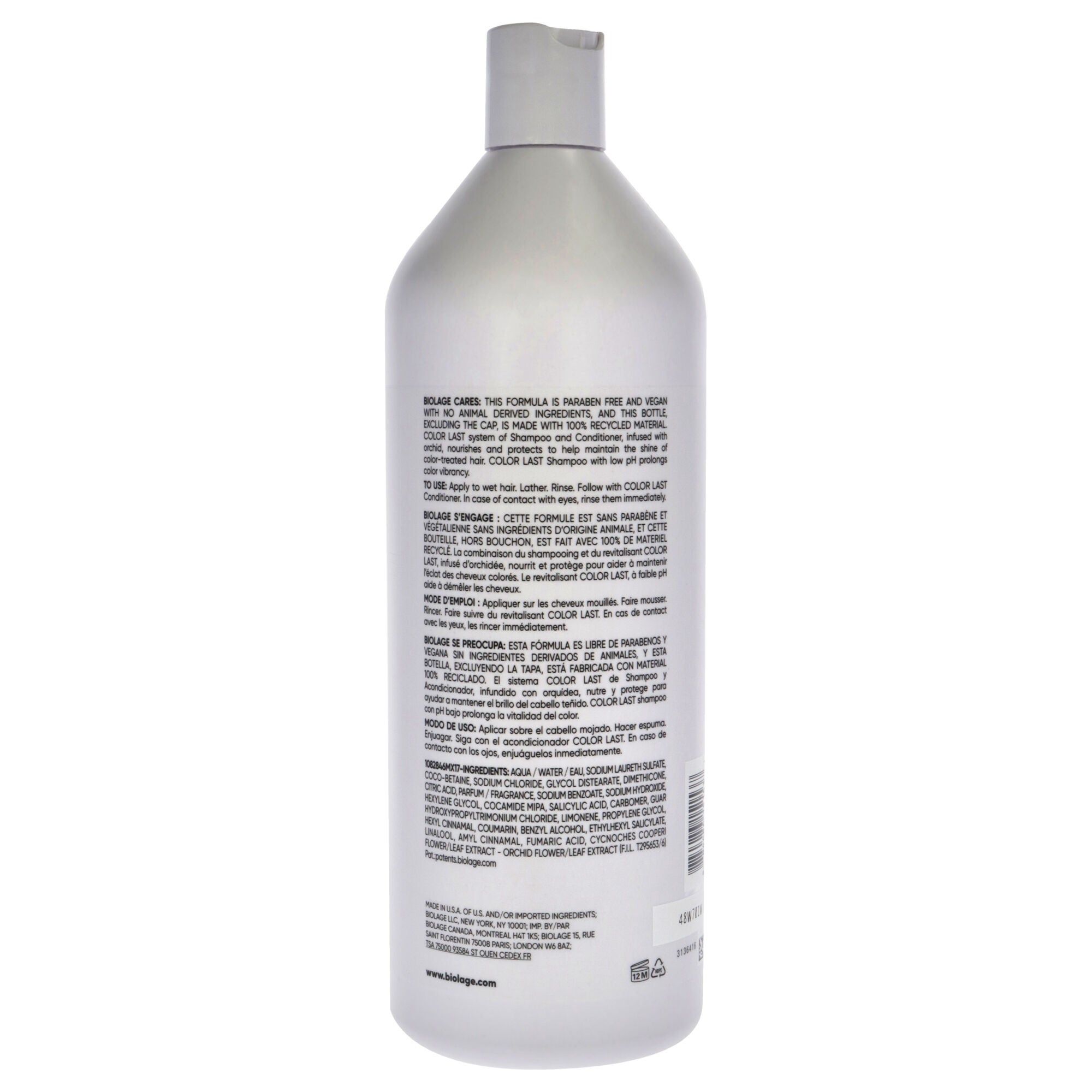 Biolage ColorLast Shampoo by Matrix for Unisex - 33.8 oz Shampoo, , alternate image number 3