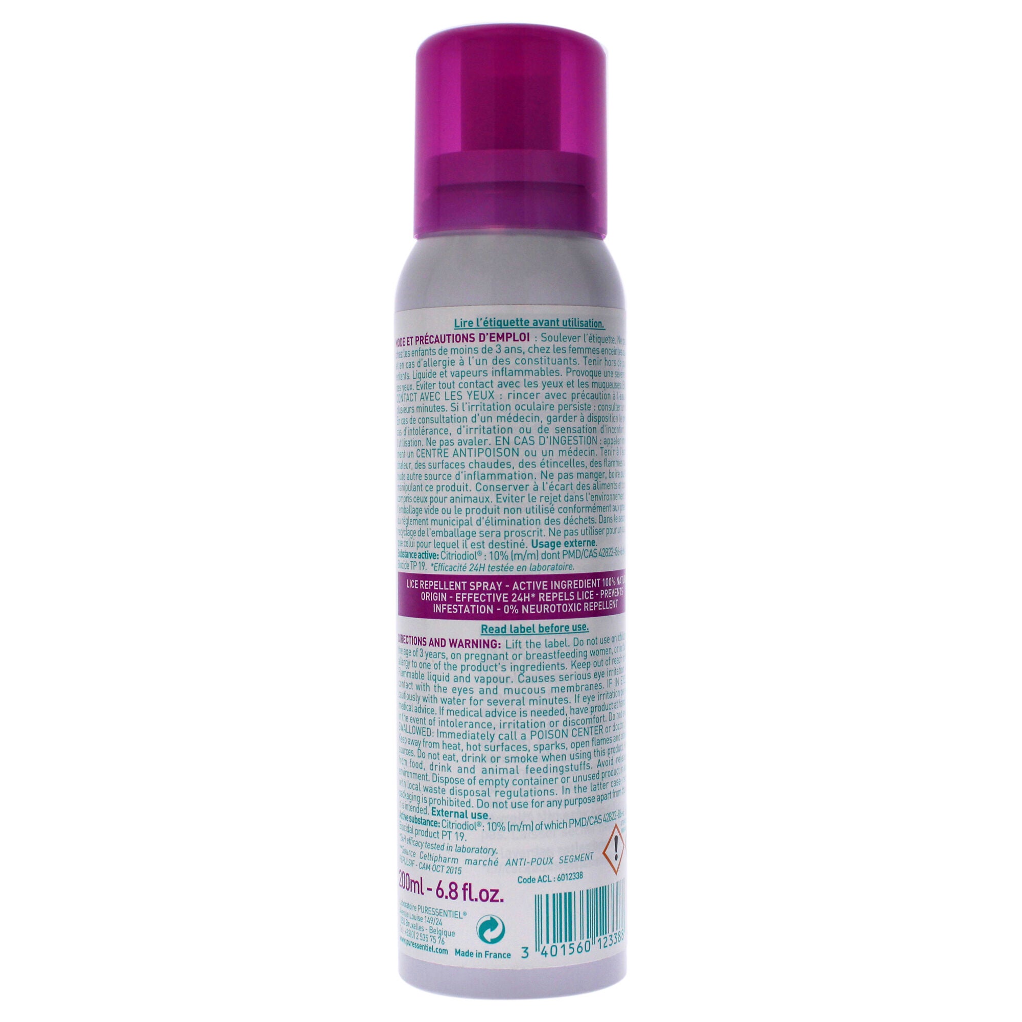 Anti-Lice Repellent Spray by Puressentiel for Unisex - 6.8 oz Lice Treatment, See Description, alternate image number 1