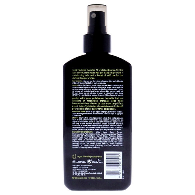 Tanned AF Intensifier Dry Tanning Oil by B.Tan for Unisex - 8 oz Sunscreen, See Description, alternate image number 2