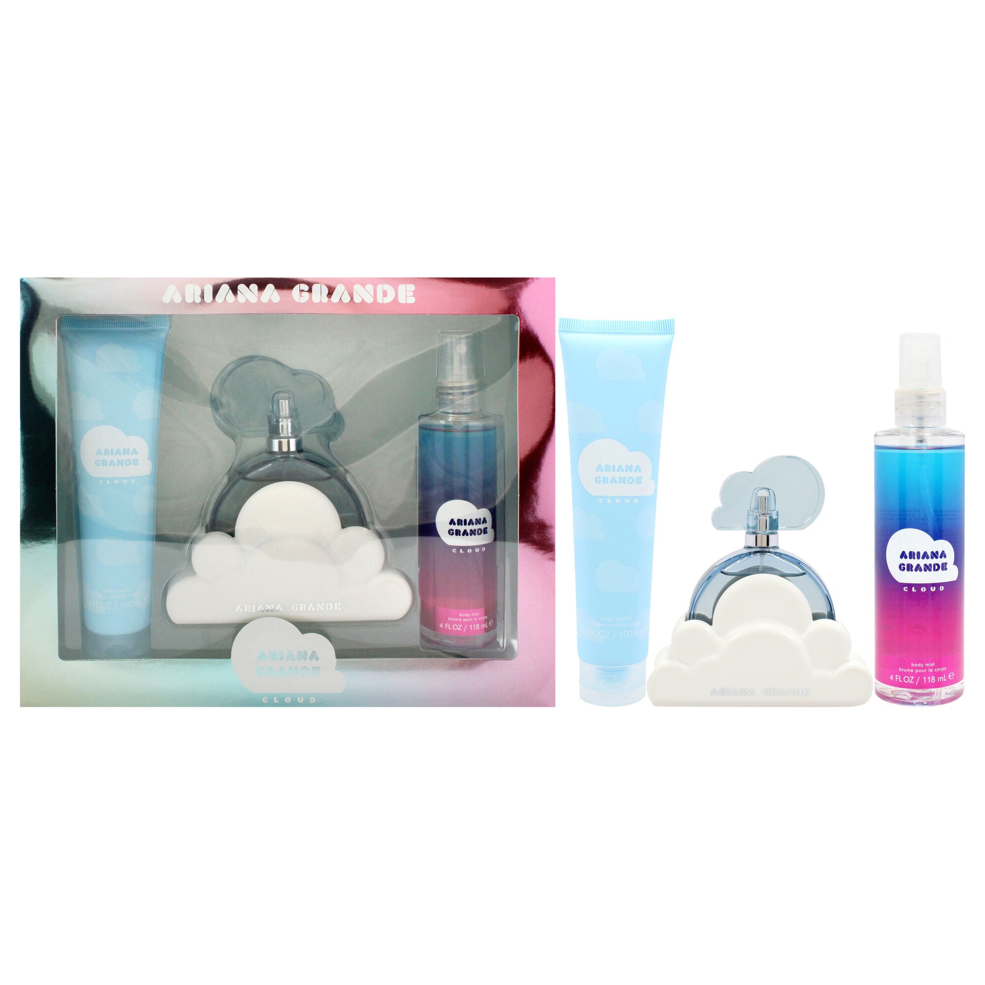Cloud by Ariana Grande for Women - 3 Pc Gift Set 3.4oz EDP Spray, 3.4oz Body Souffle, 4oz Body Mist, See Description, hi-res image number 0
