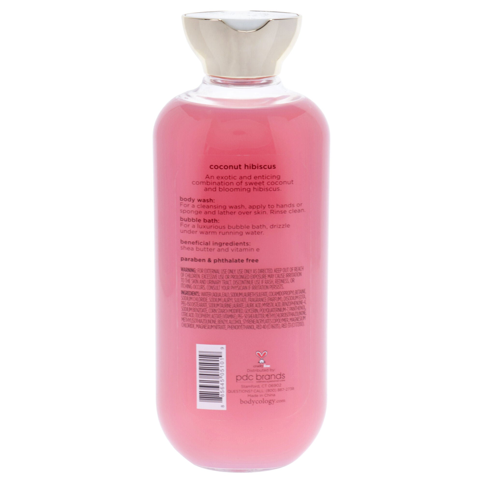 2 in 1 Body Wash and Bubble Bath - Coconut Hibiscus by Bodycology for Women - 16 oz Body Wash, See Description, alternate image number 2
