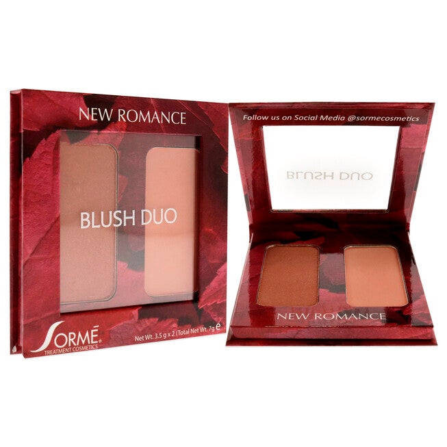 Blush Duo Compacts - New Romance by Sorme Cosmetics for Women - 2 x 0.12 oz Blush, NA, alternate image number null