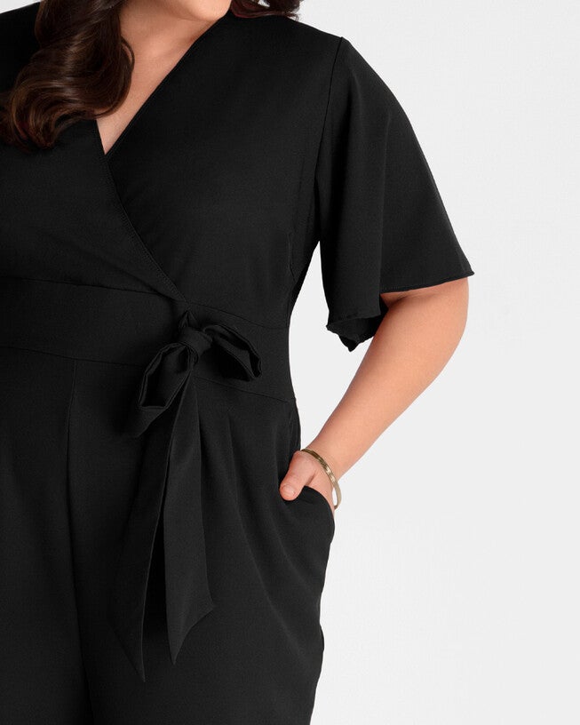 Charisma Crepe Jumpsuit, Black, alternate image number null