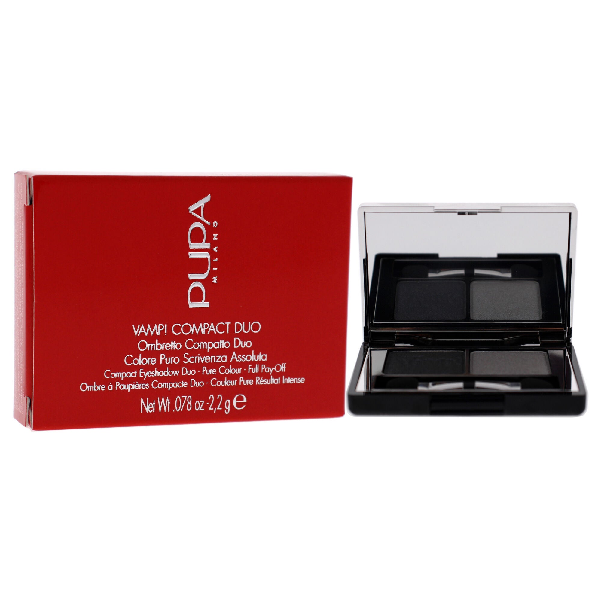 Vamp! Compact Duo Eyeshadow - 009 Silver Stone by Pupa Milano for Women - 0.078 oz Eye Shadow, , alternate image number 6