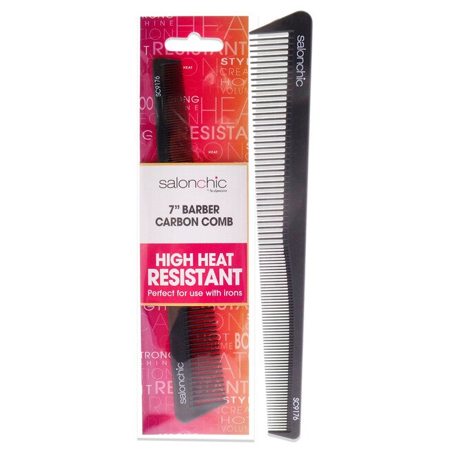 Barber Taper Carbon Comb High Heat Resistant 7 by SalonChic for Unisex - 1 Pc Comb, NA, hi-res image number null