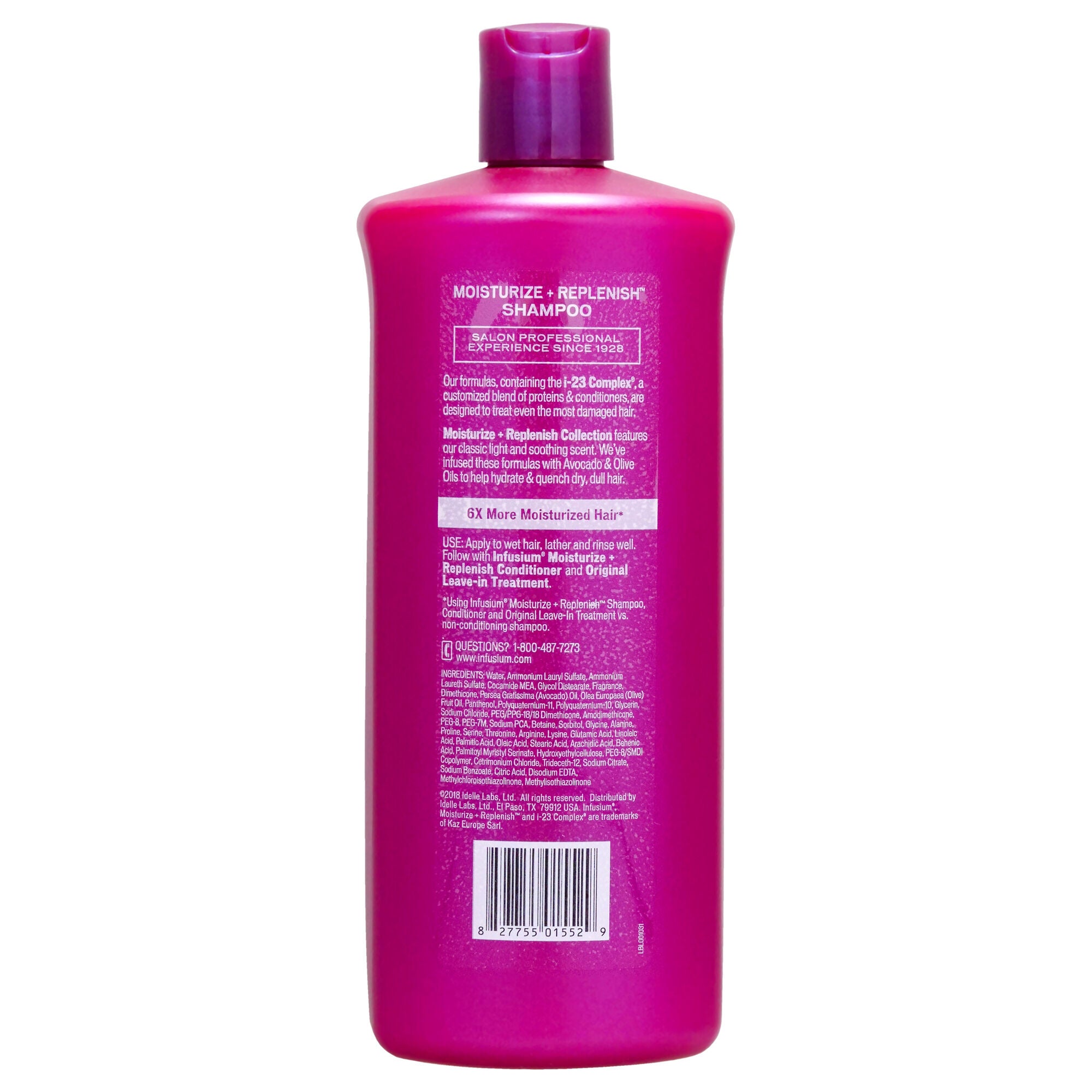 Moisturize and Replenish Shampoo by Infusium for Unisex - 33.8 oz Shampoo, See Description, alternate image number 2