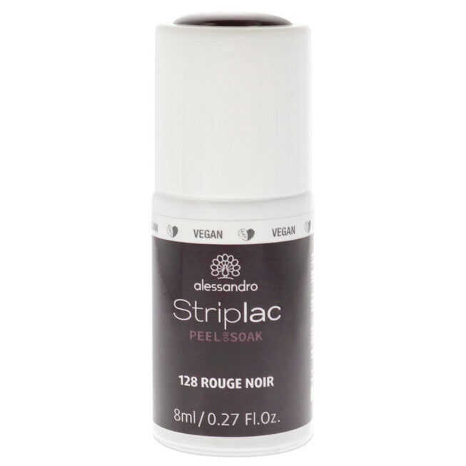 Striplac Peel or Soak - 128 Rouge Noir by Alessandro for Women 0.27 oz Nail Polish, NA, hi-res image number null