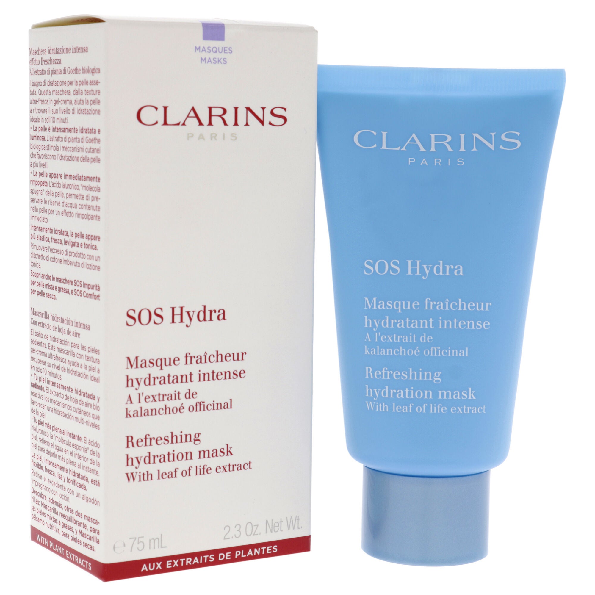 SOS Hydra Refreshing Hydration Mask by Clarins for Women - 2.3 oz Mask, , alternate image number 7