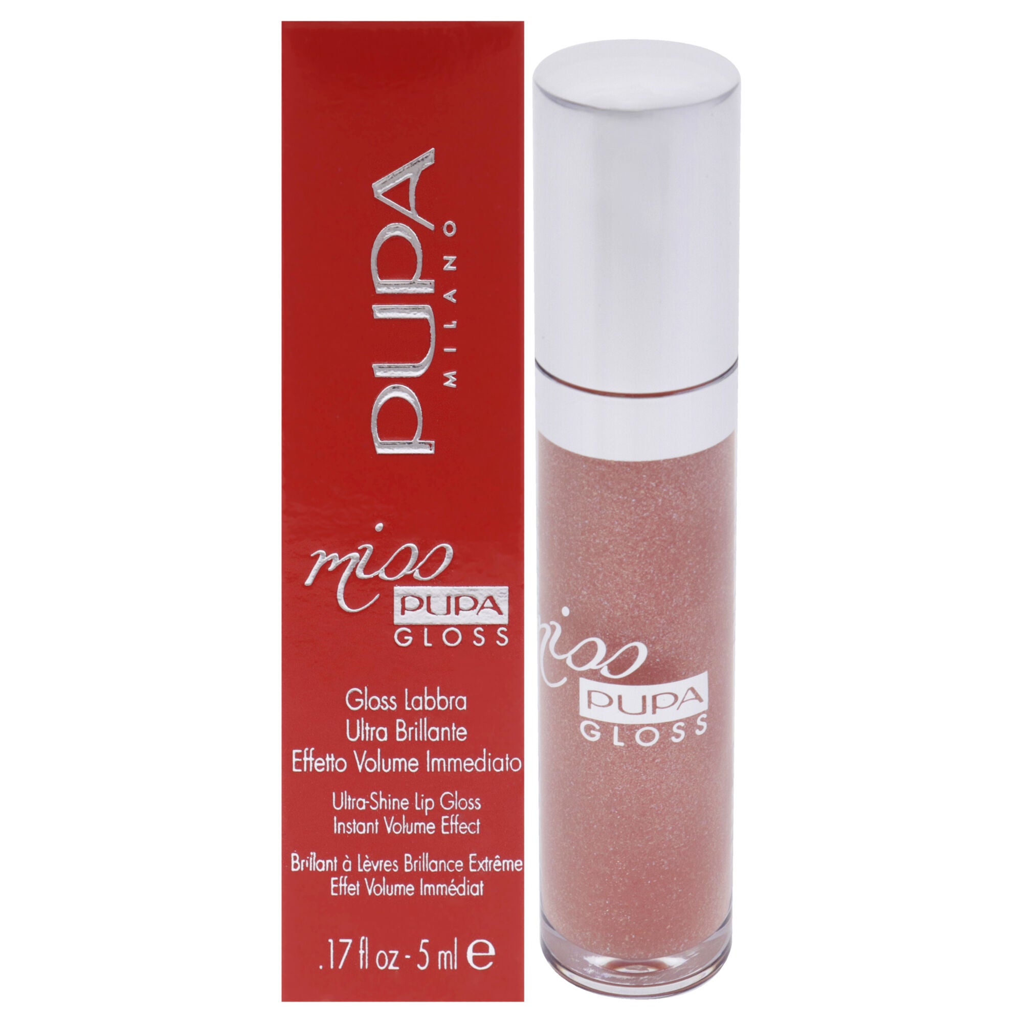 Miss Pupa Gloss Ultra-Shine Lip Gloss - 102 Sexy Skin by Pupa Milano for Women - 0.17 oz Lip Gloss, See Description, hi-res image number 0