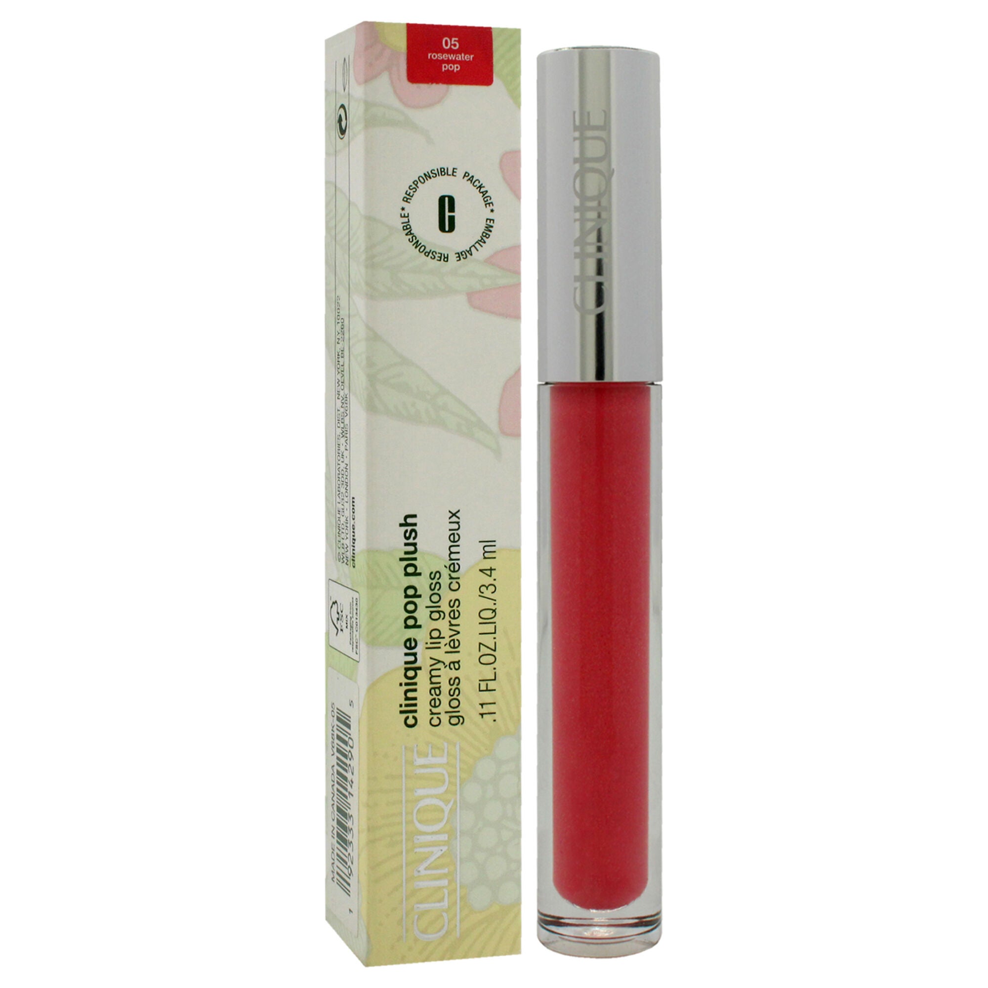 Pop Plush Creamy Lip Gloss - 05 Rosewater Pop by Clinique for Women - 0.11 oz Lip Gloss, See Description, alternate image number 1