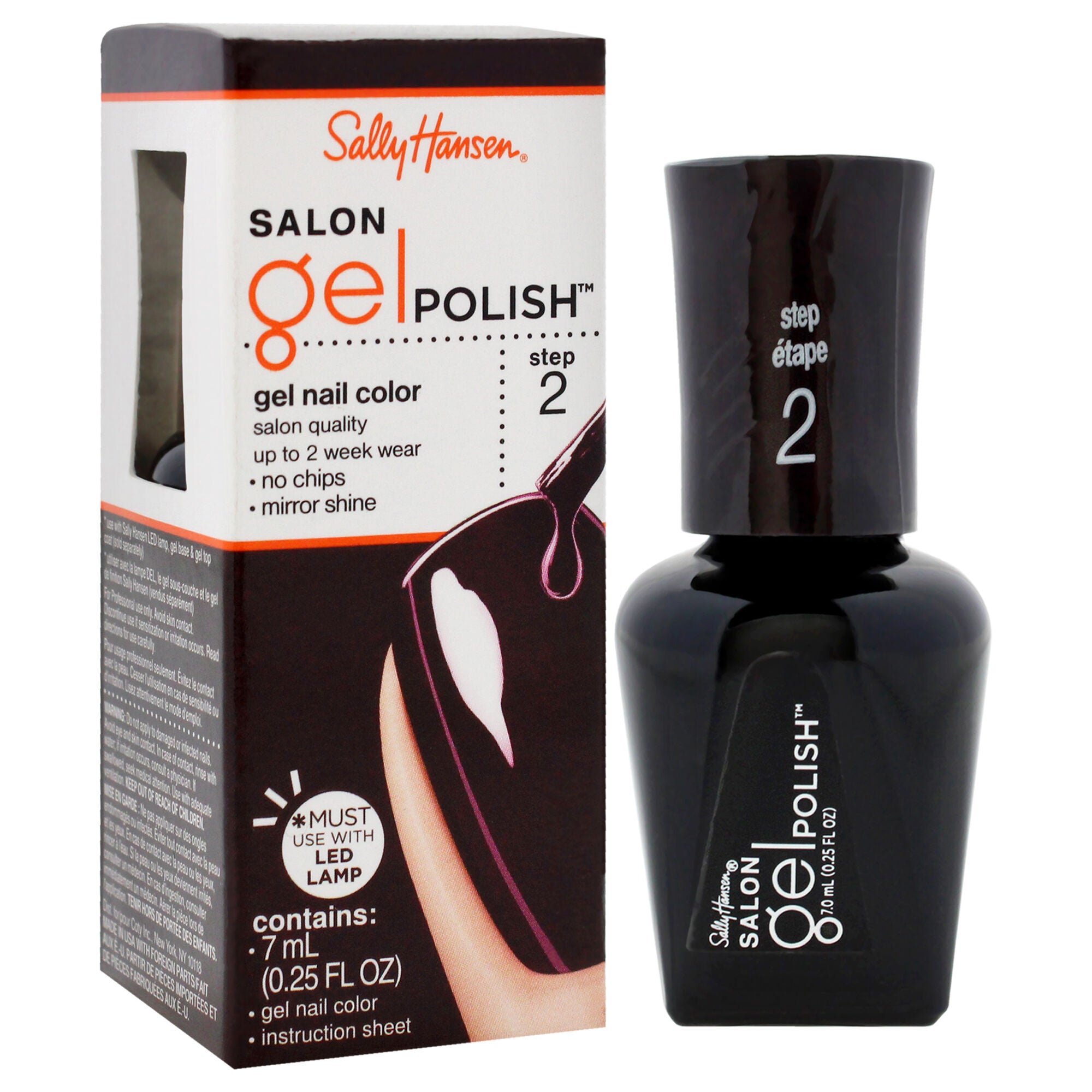 Salon Gel Polish - 260 Pat On The Black by Sally Hansen for Women - 0.25 oz Nail Polish, See Description, alternate image number 2