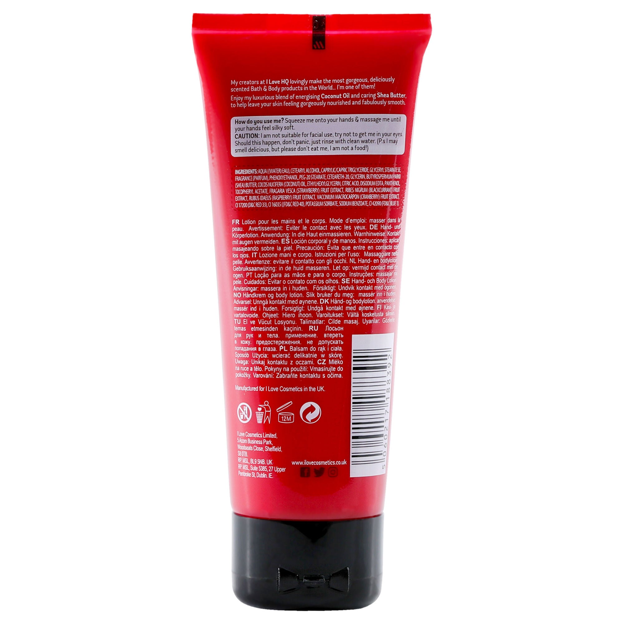 Super Soft Hand Lotion - Raspberry and Blackberry by I Love Cosmetics for Women - 2.5 oz Lotion, See Description, alternate image number 1