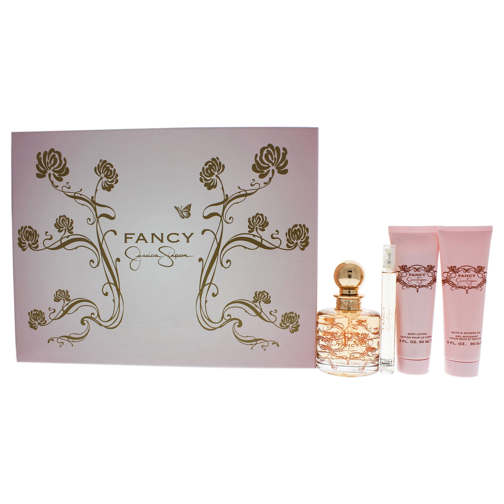 Fancy by Jessica Simpson for Women - 4 Pc Gift Set 3.4oz EDP Spray, 0.34oz EDP Spray, 3oz Body Lotion, 3oz Bath & Shower Gel, , alternate image number 4