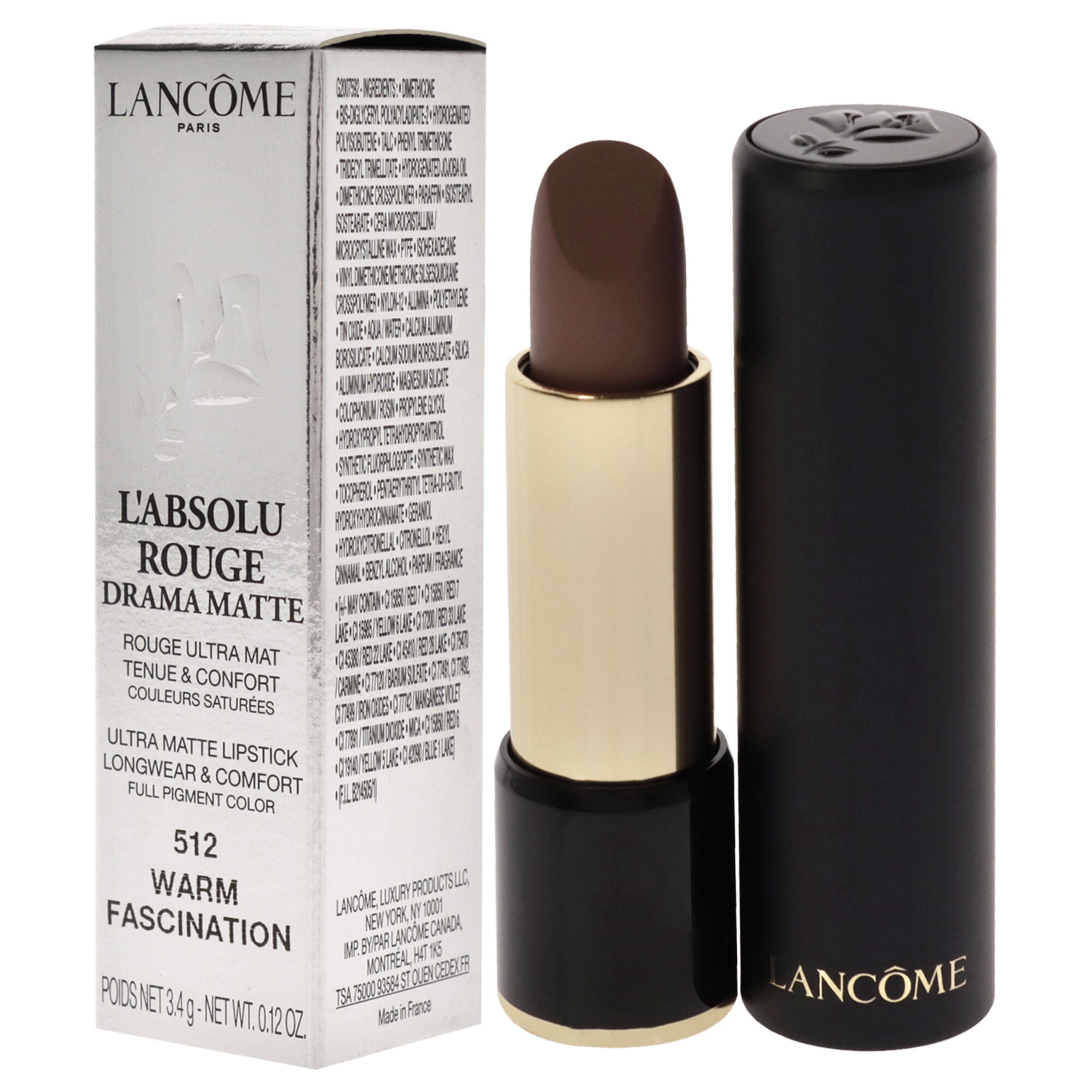 LAbsolu Rouge Drama Matte Lipstick - 512 Warm Fascination by Lancome for Women - 0.12 oz Lipstick, See Description, alternate image number 3