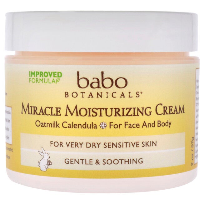 Miracle Moisturizing Cream for Very Dry Sensitive Skin by Babo Botanicals for Unisex - 2 oz Cream, NA, hi-res image number null