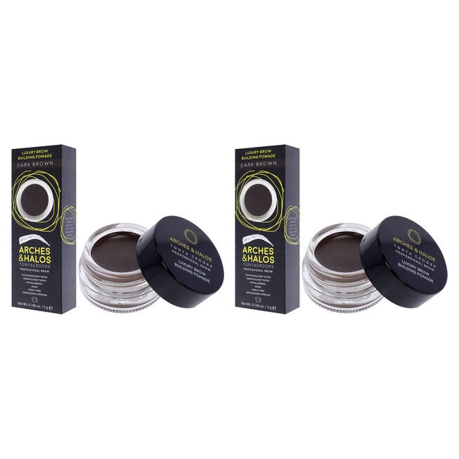Luxury Brow Buiding Pomade - Dark Brown by Arches and Halos for Women - 0.106 oz Pomade - Pack of 2, NA, alternate image number null