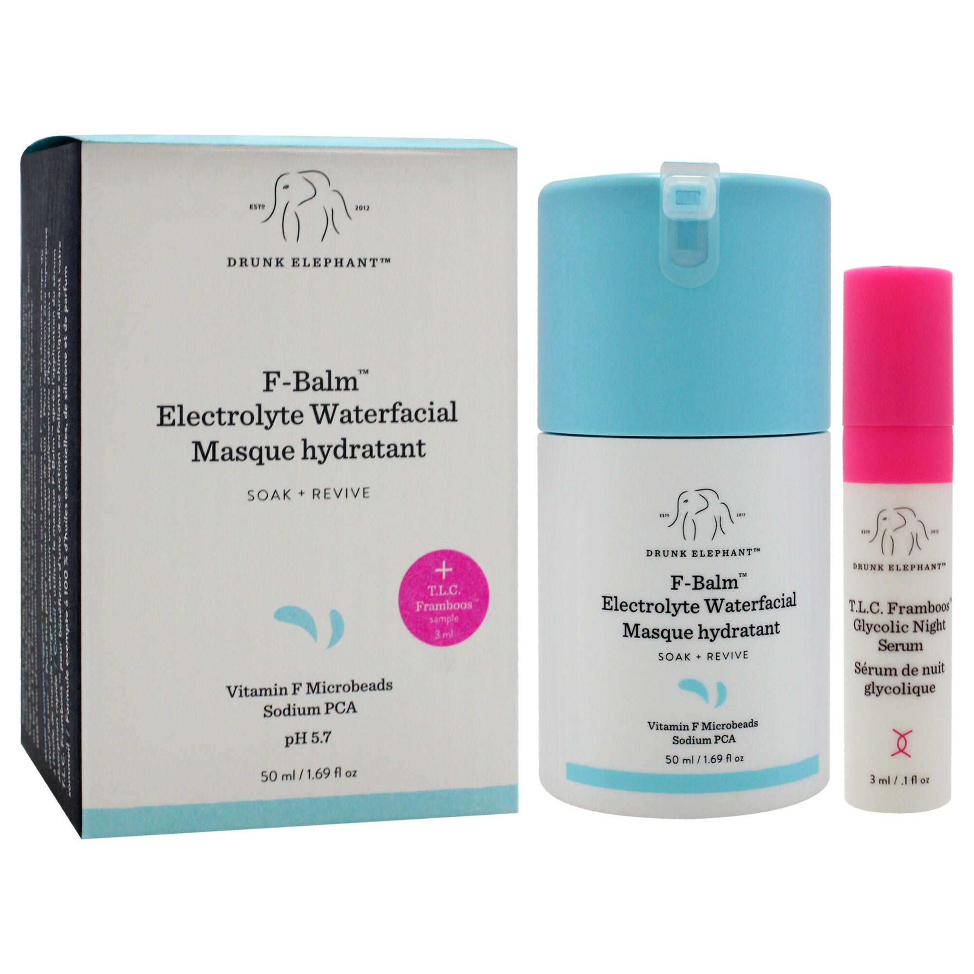 F-Balm Electrolyte Waterfacial Hydrating Mask by Drunk Elephant for Women - 1.69 oz Mask, See Description, alternate image number 2