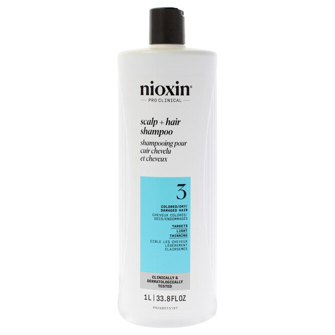 System 3 Cleanser Shampoo by Nioxin for Unisex - 33.8 oz Shampoo, NA, hi-res image number null