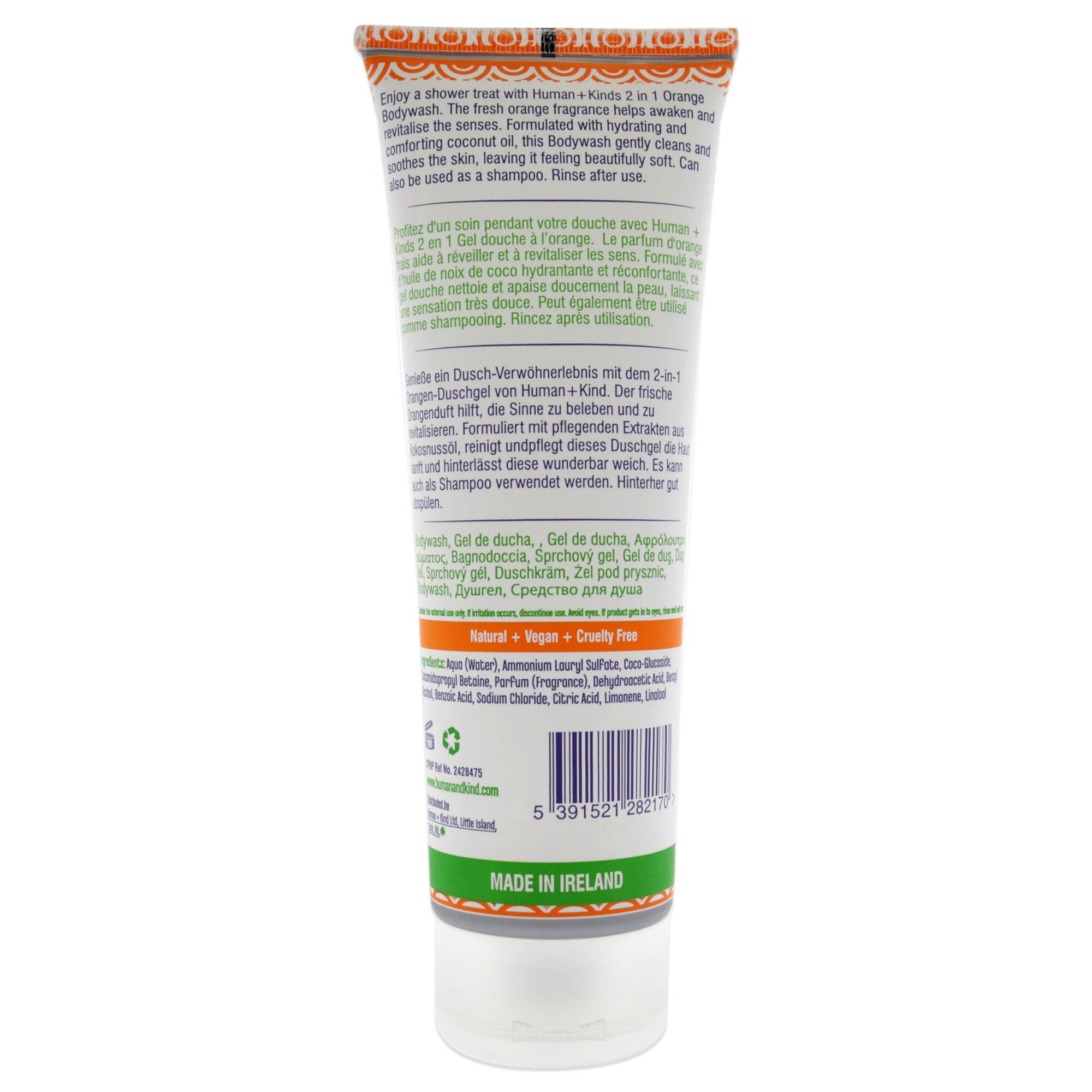 Body Wash - Orange by Human+Kind for Unisex - 8.45 oz Body Wash, See Description, alternate image number 1