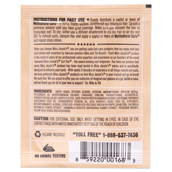 Multi Cultural Curls by Miss Jessies for Unisex - 1 oz Cream, NA, alternate image number null