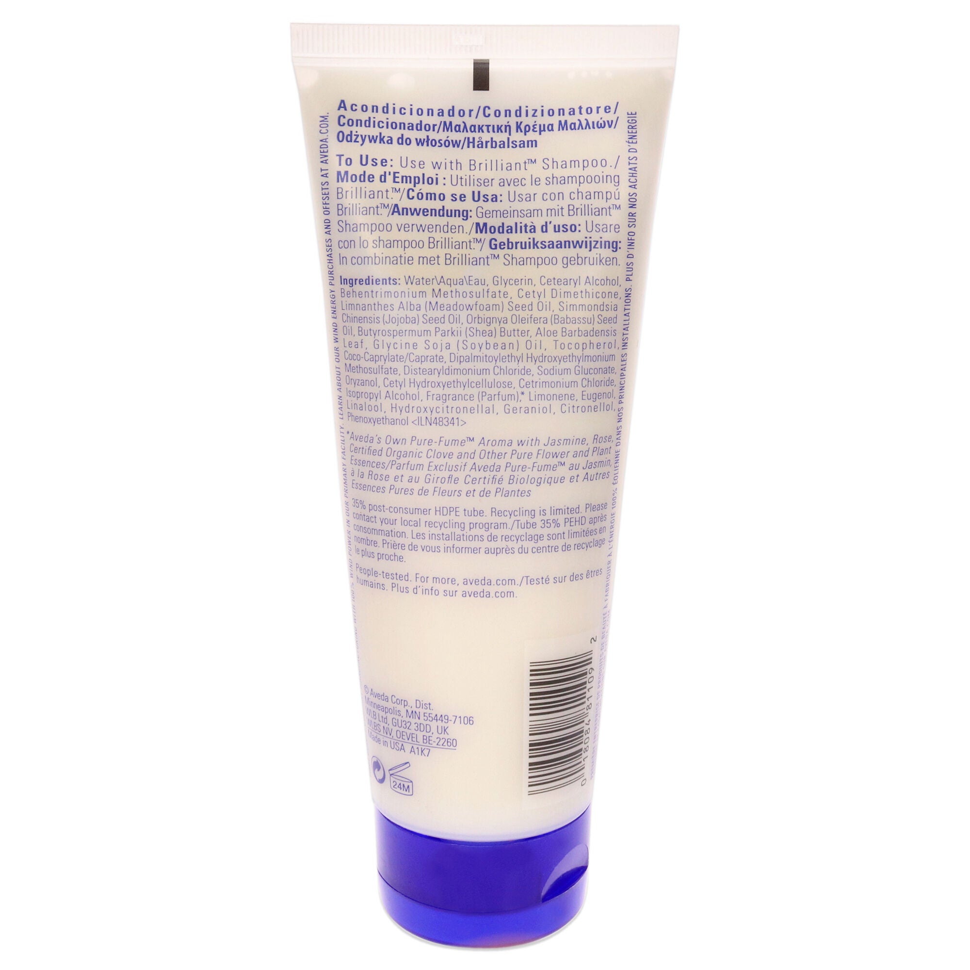 Brilliant Conditioner by Aveda for Unisex - 6.7 oz Conditioner, White, alternate image number 1