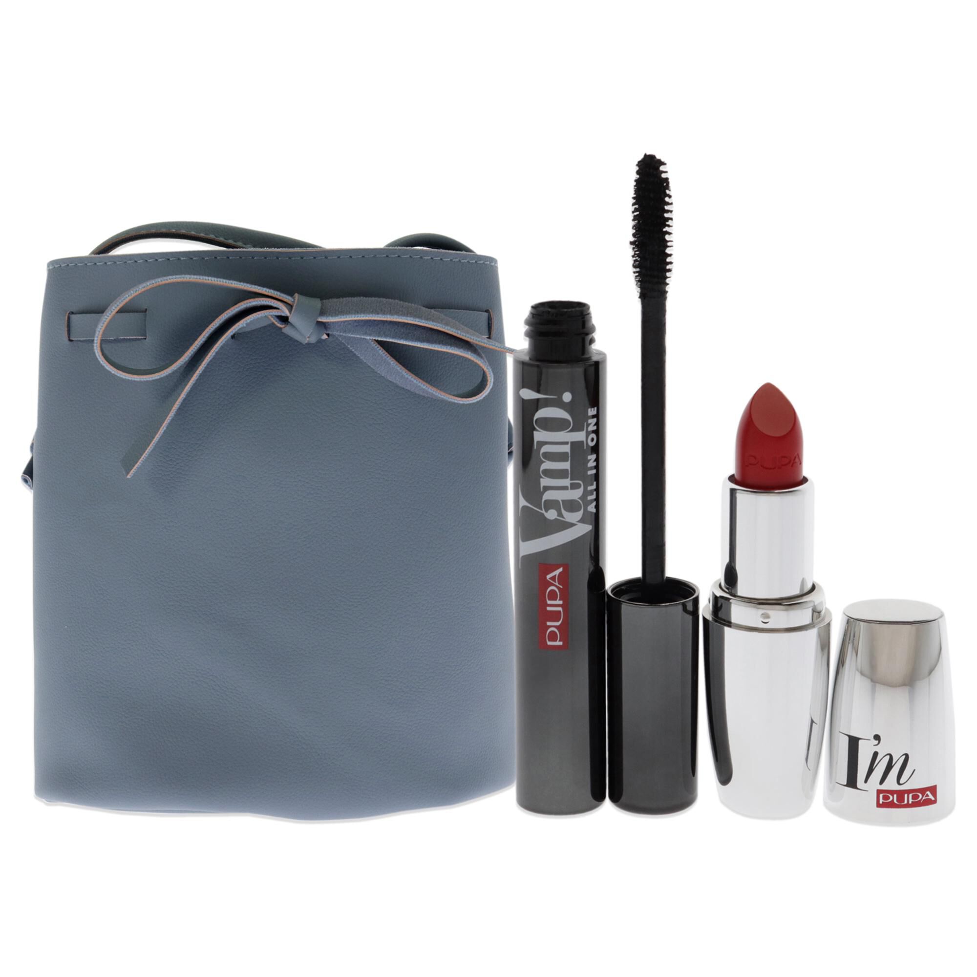 Vamp! All In One and I Am Set by Pupa Milano for Women - 3 Pc 0.30oz amp! All In One Mascara - 101 Black, 0.123oz Lipstick - 303, Bucket Bag, , alternate image number 4