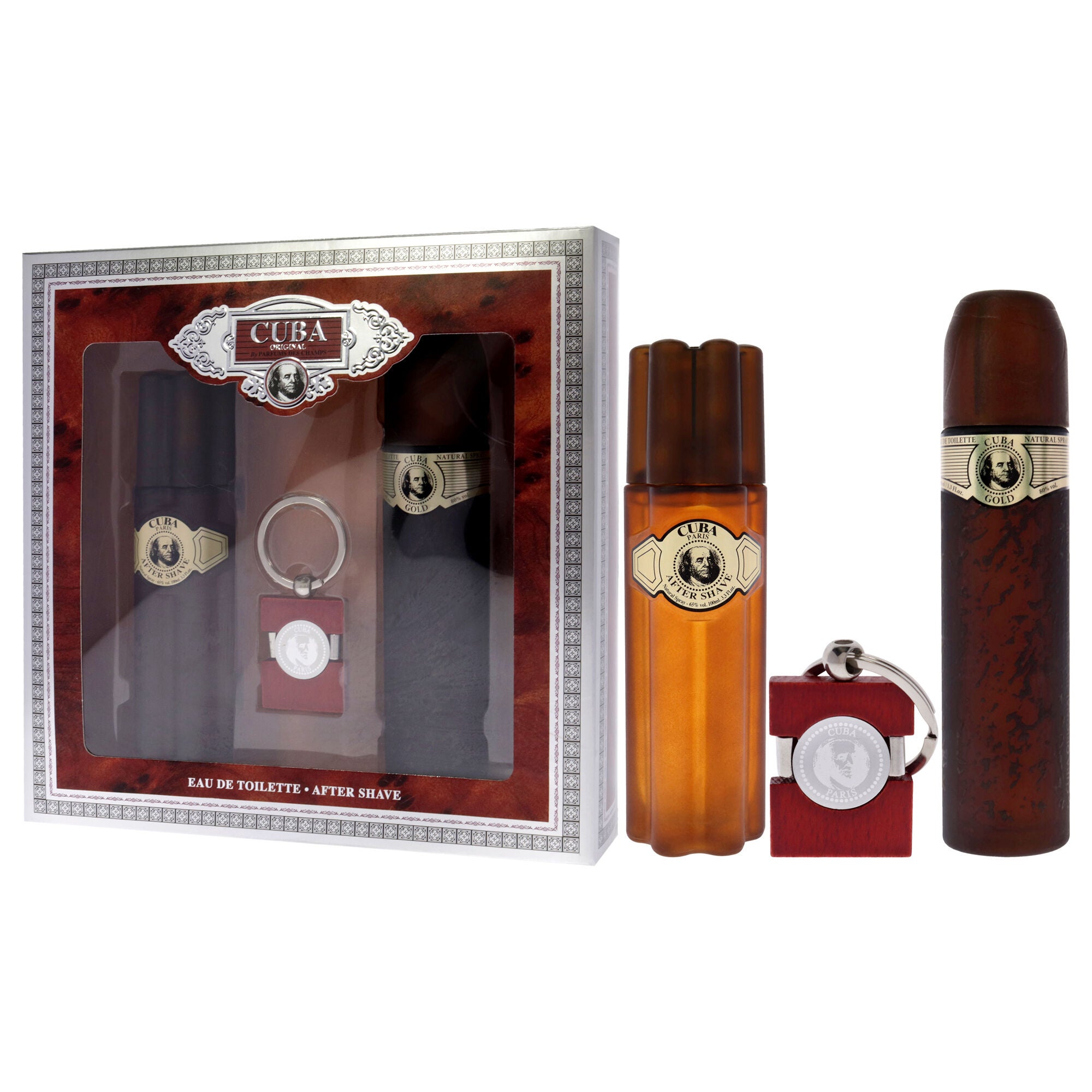 Cuba Gold by Cuba for Men - 3 Pc Gift Set 3.3oz EDT Spray, 3.3oz After Shave, Keychain, , alternate image number 8
