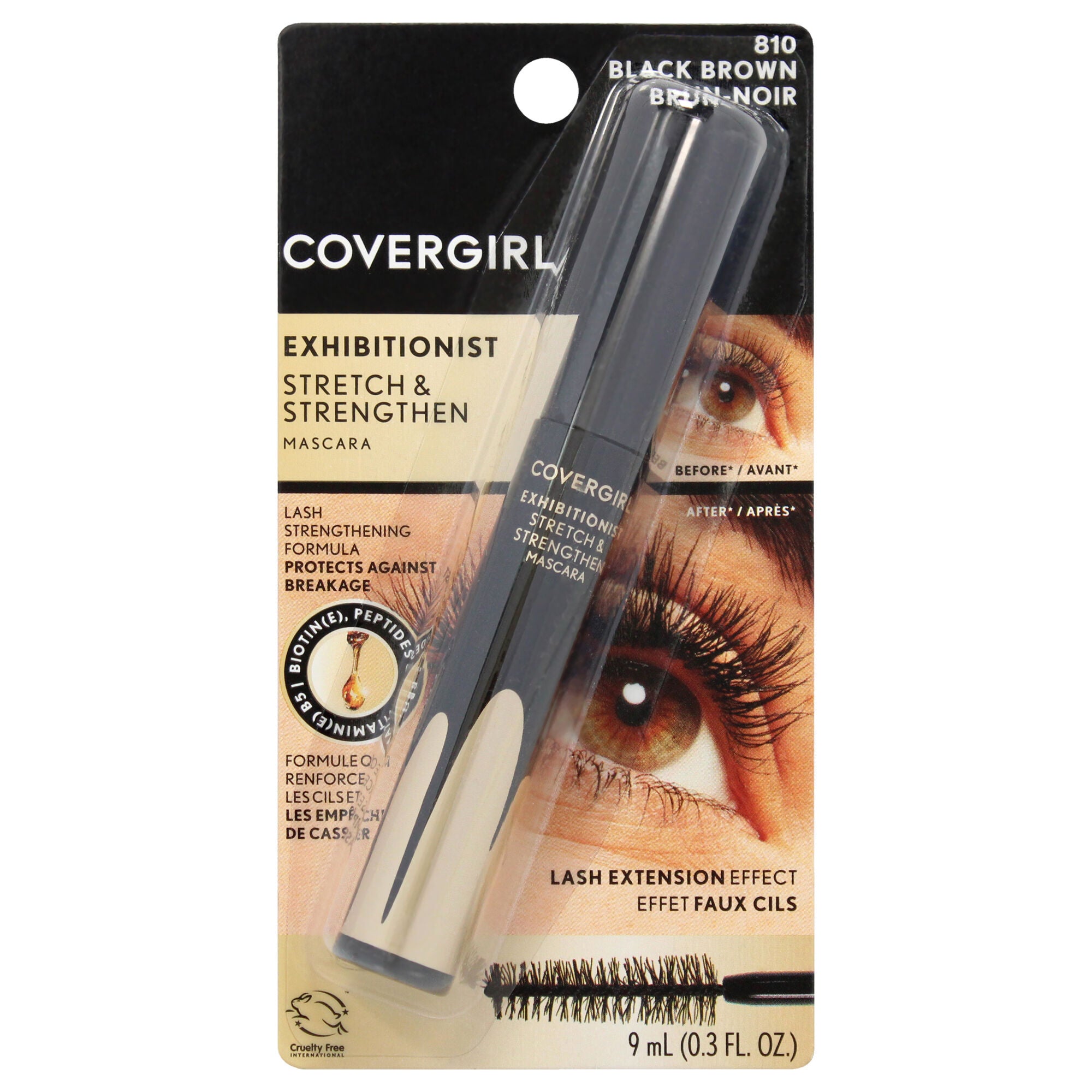 Exhibitionist Strengthen Mascara - 810 Black Brown by CoverGirl for Women - 0.3 oz Mascara, See Description, hi-res image number 0