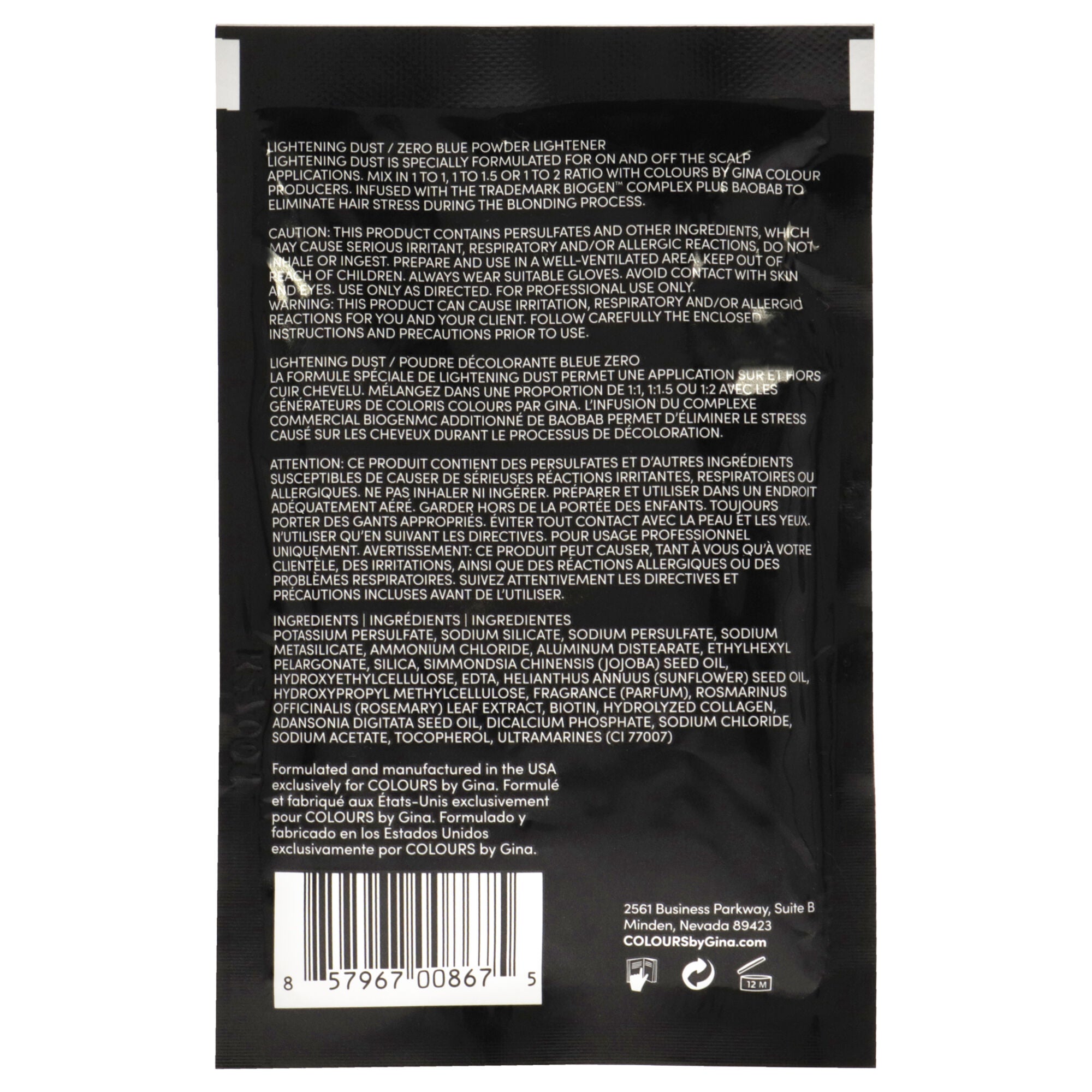 Lightening Dust by Colours by Gina for Unisex - 1 oz Hair Color, See Description, alternate image number 1