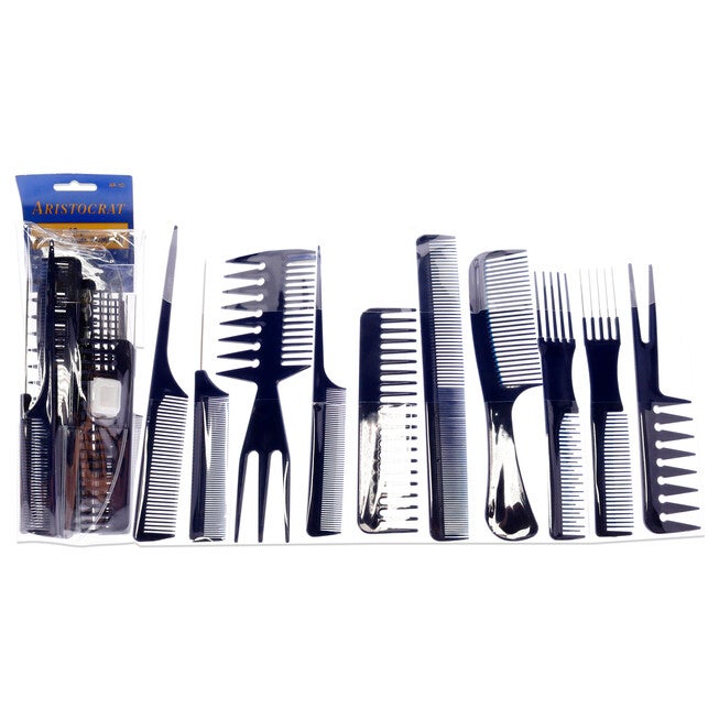 Professional Comb Set by Aristocrat for Unisex - 10 Pc Comb, NA, hi-res image number null