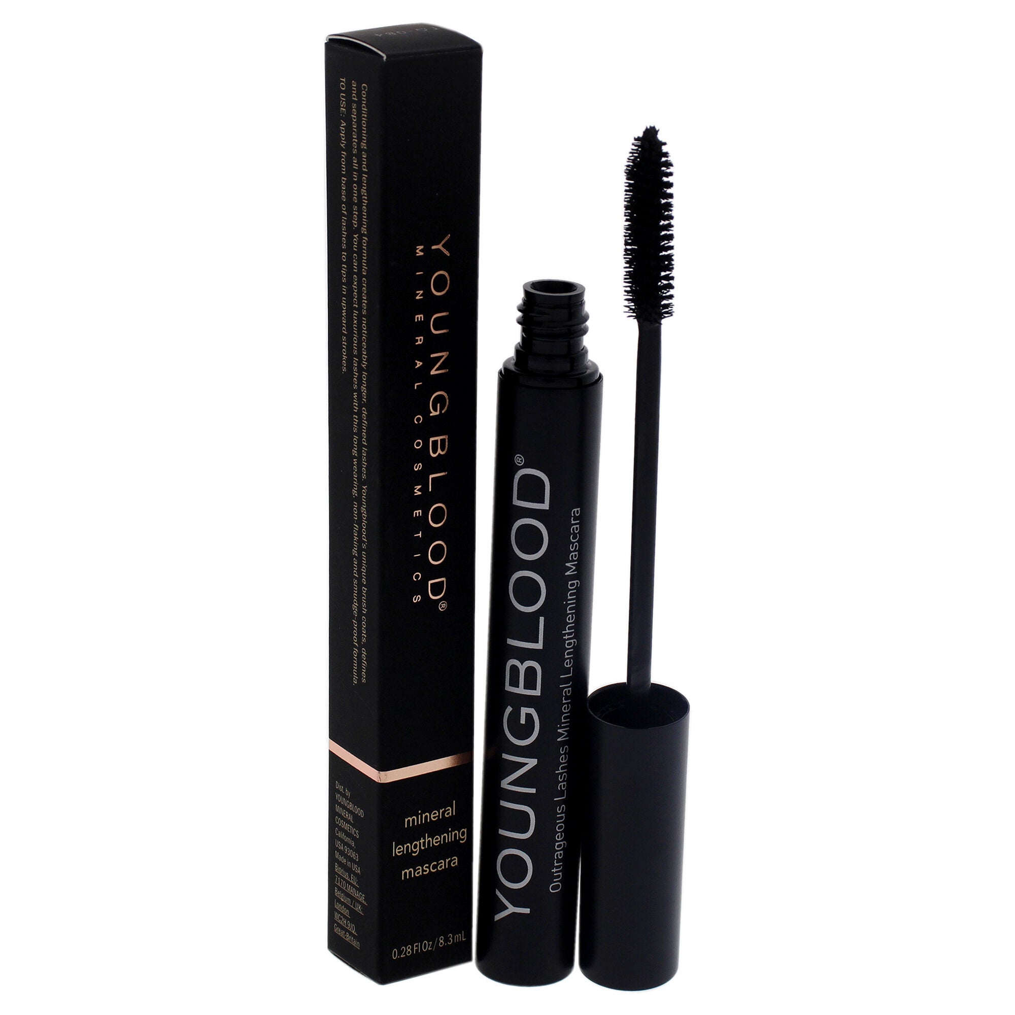 Outrageous Lashes Mineral Lengthening Mascara - Blackout by Youngblood for Women - 0.28 oz Mascara, , alternate image number 8