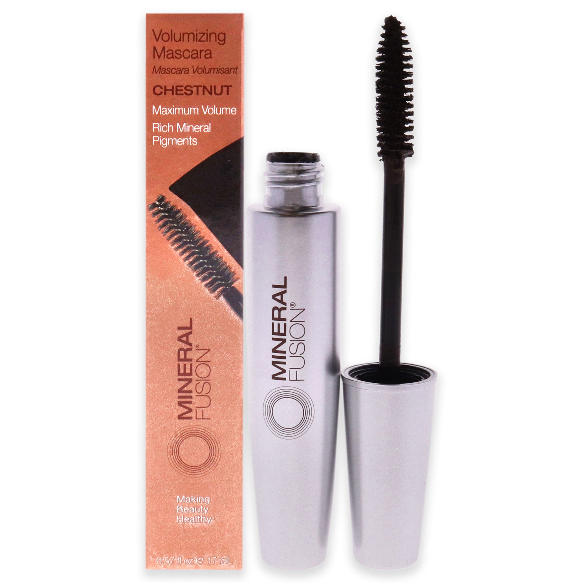 Volumizing Mascara - Chestnut by Mineral Fusion for Women - 0.57 oz Mascara, See Description, hi-res image number 0