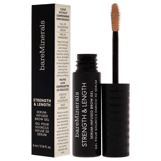 Strength and Length Serum-Infused Brow Gel - Honey by bareMinerals for Women - 0.16 oz Brow Gel, NA, alternate image number null