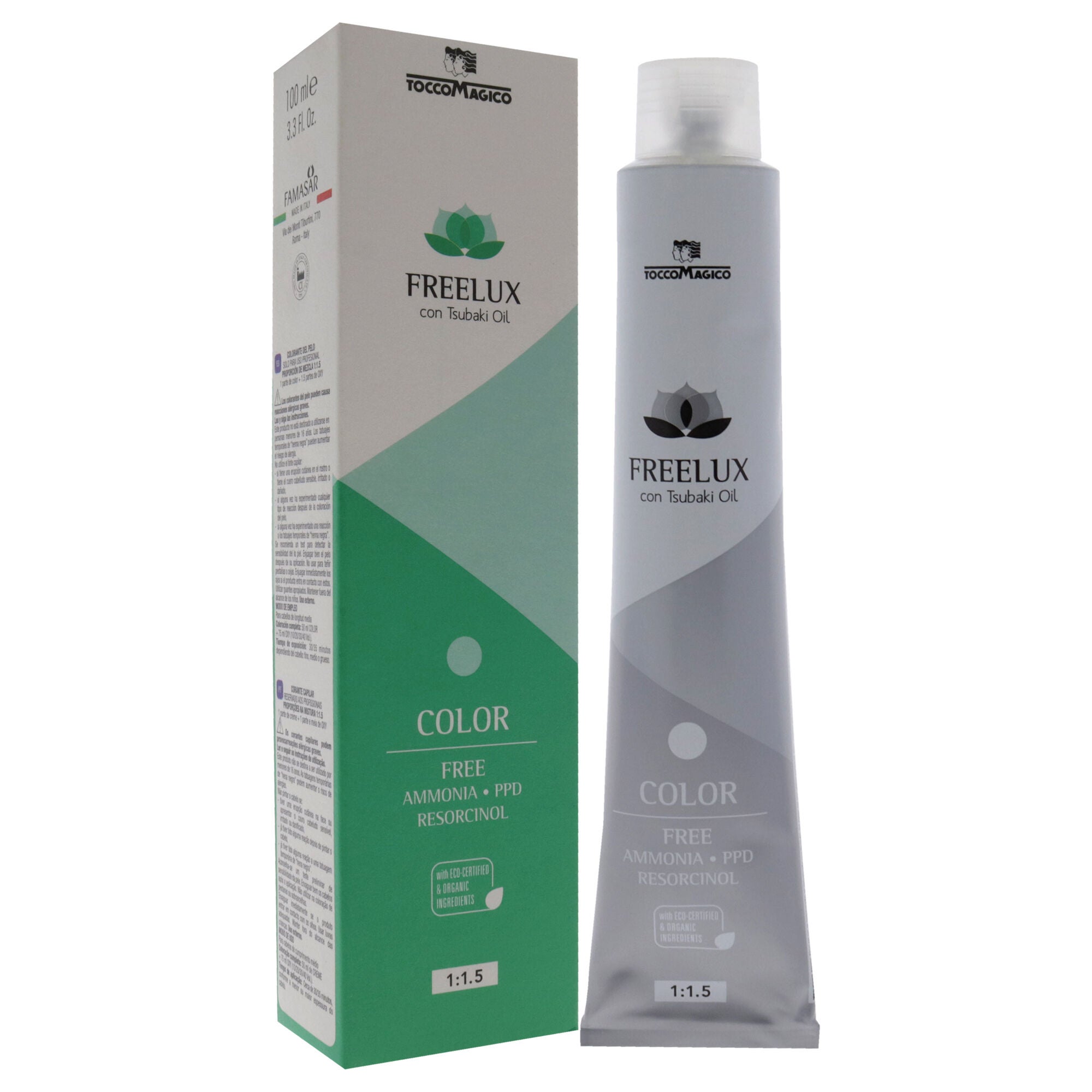 Freelux Permanet Hair Color - 5.11 Light Intense Ash Chestnut by Tocco Magico for Unisex - 3.38 oz Hair Color, See Description, alternate image number 2