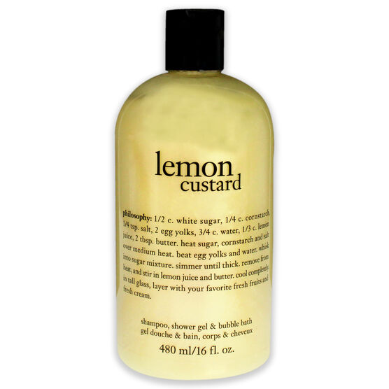 Lemon Custard Shampoo, Shower Gel and Bubble Bath by Philosophy for Women - 16 oz Shower Gel, NA, hi-res image number null
