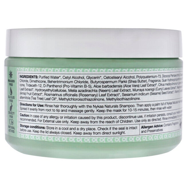 Hair Mask - Amla and Curry Leaves by Nykaa Naturals for Women - 6.76 oz Masque, NA, alternate image number null