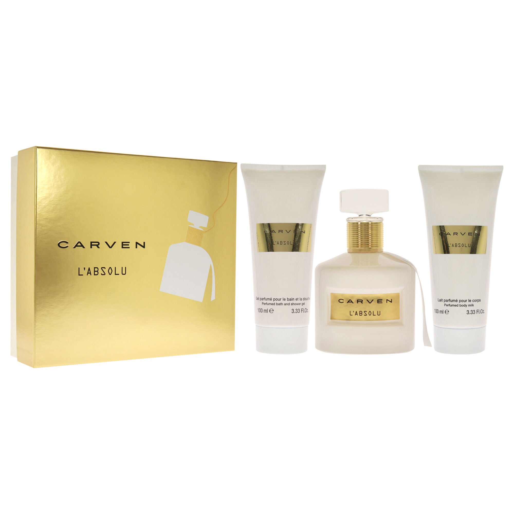 LAbsolu by Carven for Women - 3 Pc Gift Set 3.33oz EDP Spray, 3.33oz Perfumed Body Milk, 3.33oz Perfumed Bath and Shower Gel, See Description, alternate image number 2