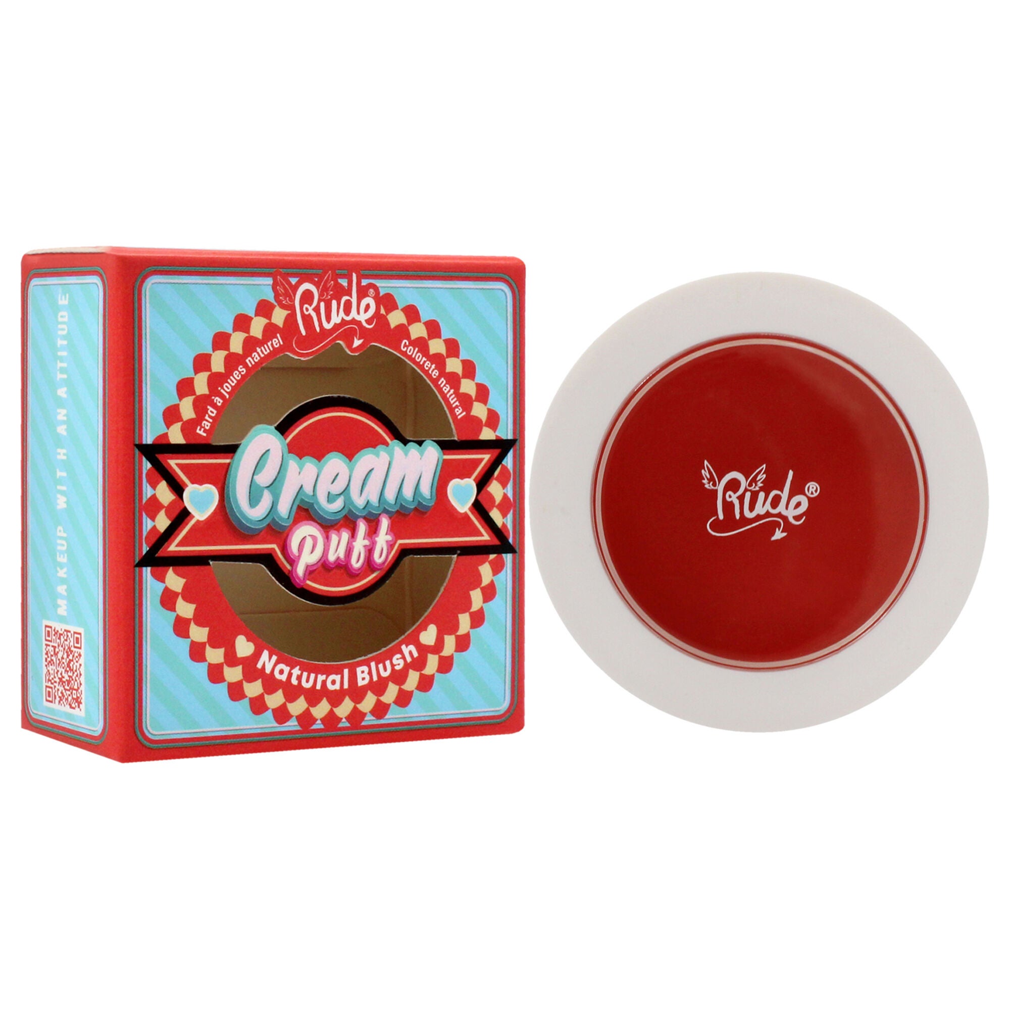 Cream Puff Natural Blush - Creamsicle by Rude Cosmetics for Women - 0.21 oz Blush, See Description, alternate image number 2